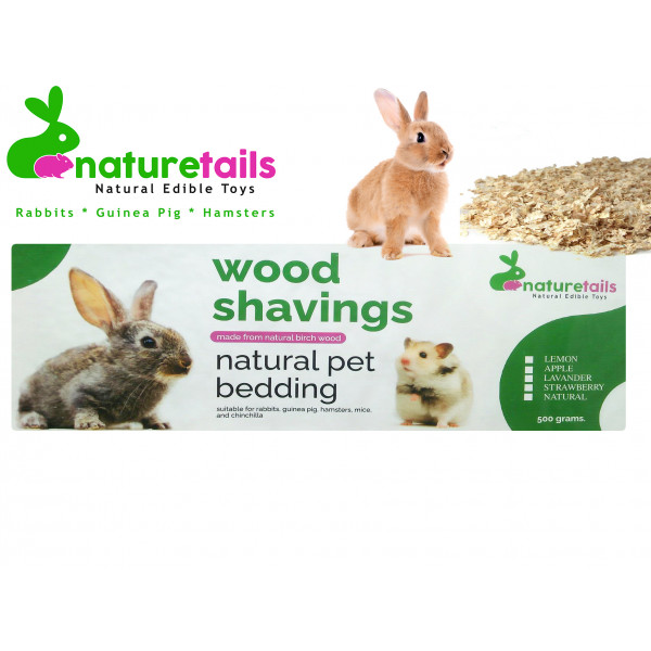 Naturetails  Wood Shavings 500 grams LEMON - Organic Birch Wood Shavings, Original Packaging