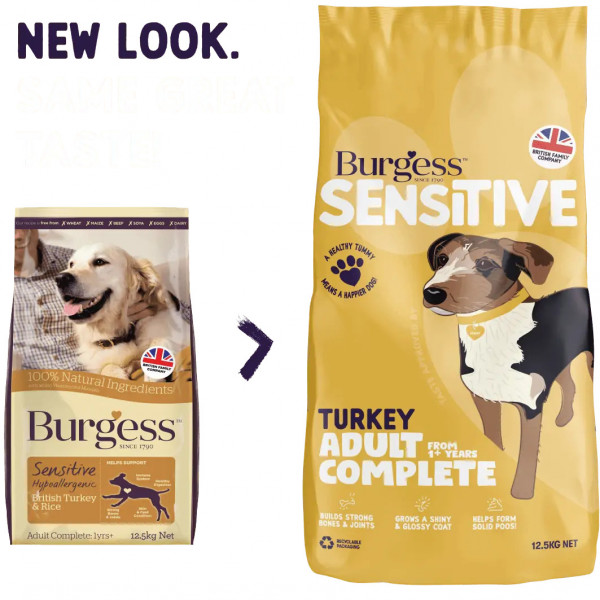 Burgess Sensitive Dog Adult Turkey 2kg