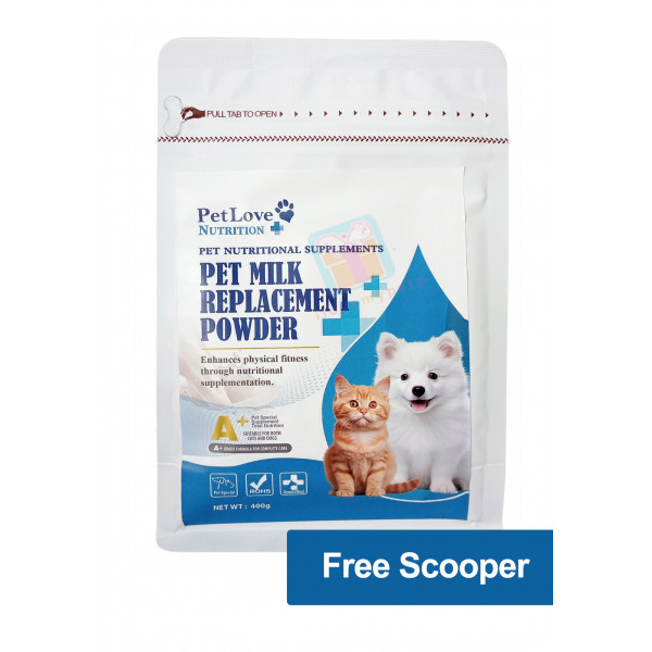 PetLove Nutrition Pet Milk Replacement Powder, 400 grams (Free Scooper)