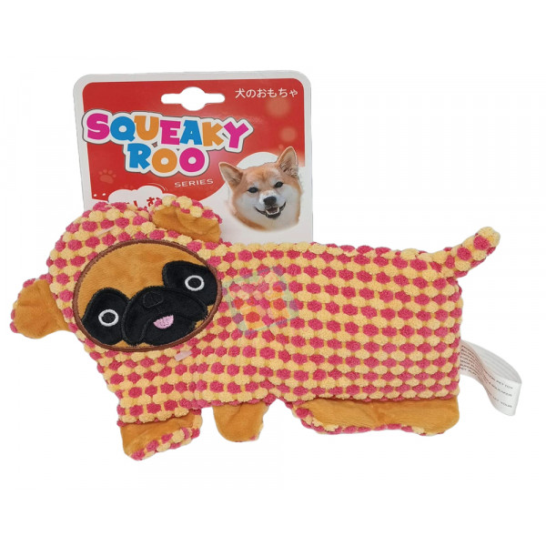 Squeaky Roo Plush Mat w/ Crackle & Squeaker, Pug