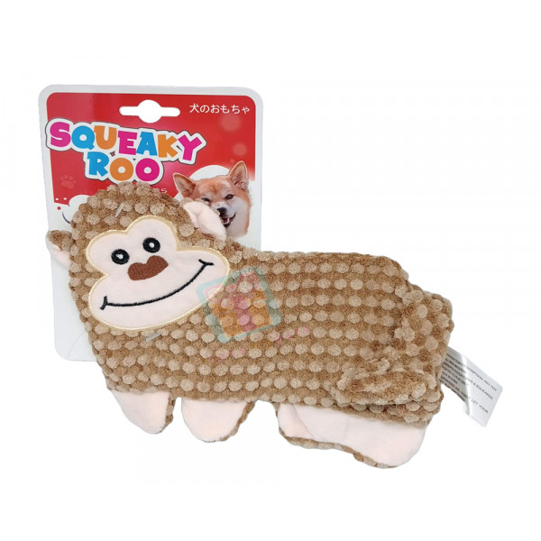 Squeaky Roo Plush Mat w/ Crackle & Squeaker, Monkey
