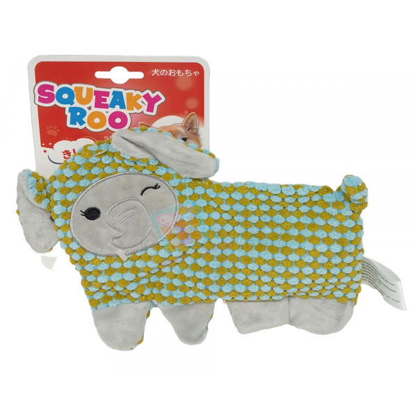 Squeaky Roo Plush Mat w/ Crackle & Squeaker, Elephant