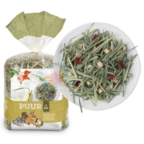 Witte Molen Puur Meadow Hay w/Flower, Timothy Hay w/Veggies, Orchard Hay w/Fruit, Holland's Finest, Amazon High Rating 500grams