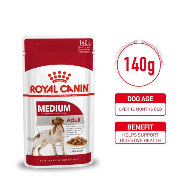 Royal Canin Medium Adult Wet Food (140g)...