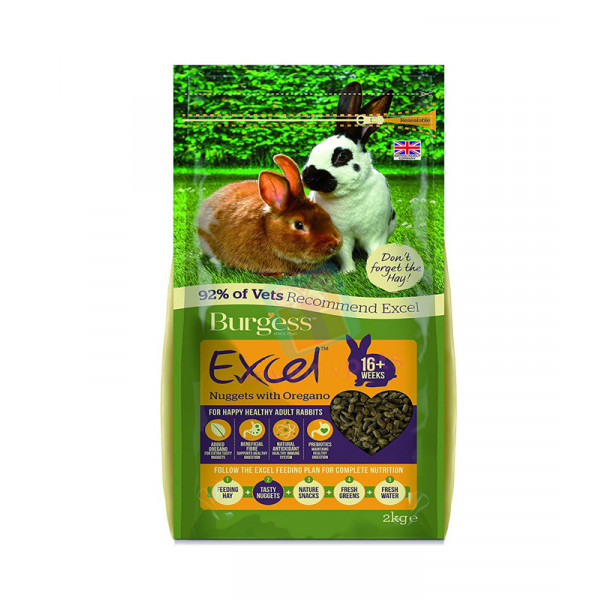 Burgess Excel Adult Rabbit Nuggets with Oregano 2 kg