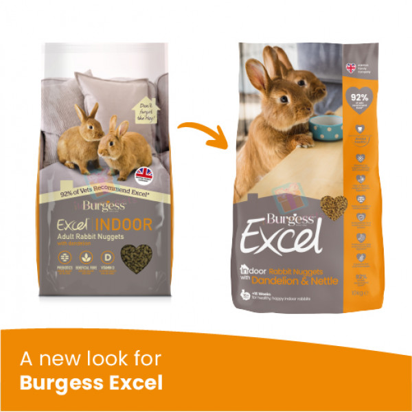 Burgess Excel Indoor Rabbit Nuggets 1.5k...