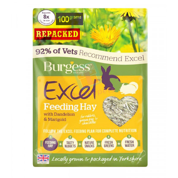 Burgess Excel Feeding Hay Dandelion & Marigold Repacked