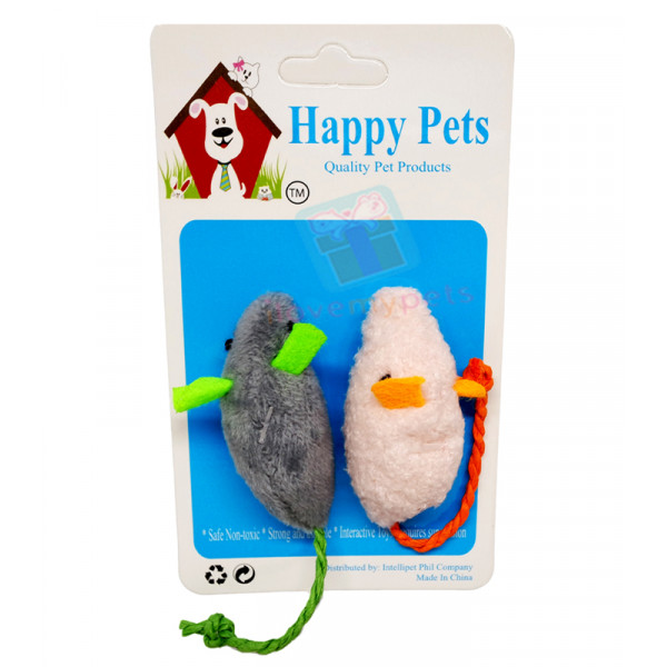 Happy Pets Mini Mighty Mouse Cat Toy (Pack of 2)