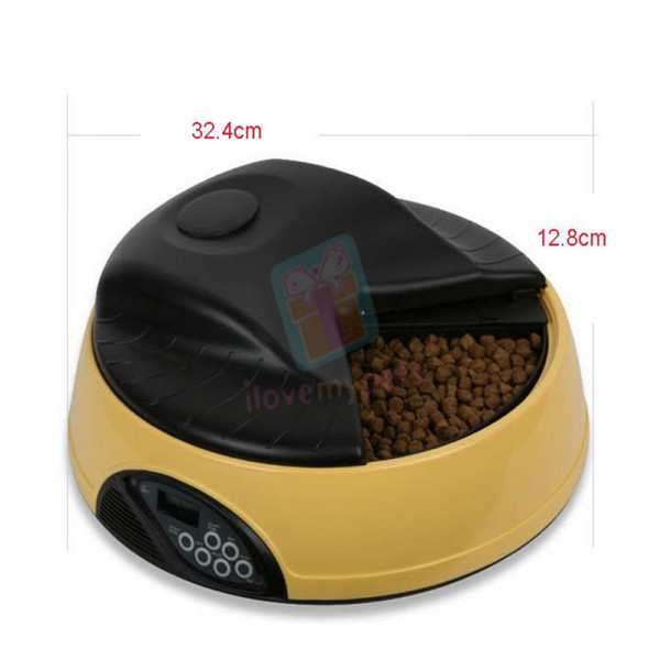 Automatic Pet Feeder W/ Ice/ Water Compartment, LCD Display 4 Meal Feeder