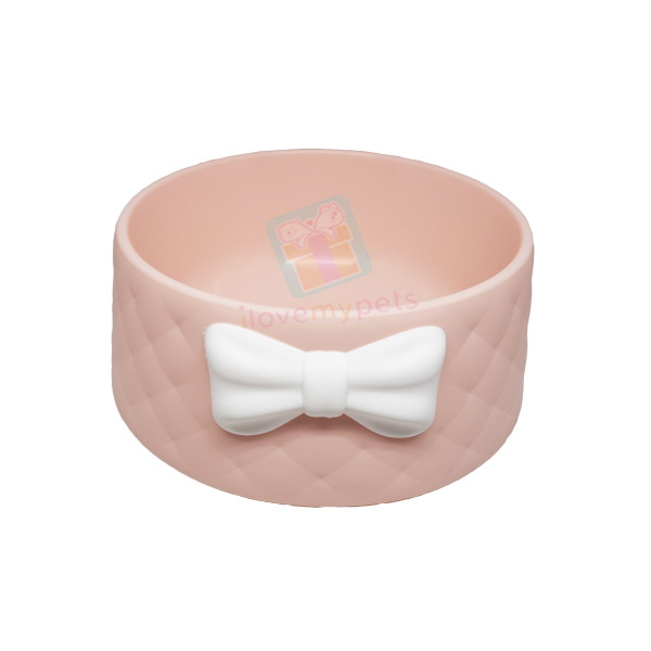 Happy Pets Plastic Bowl with Ribbon in p...