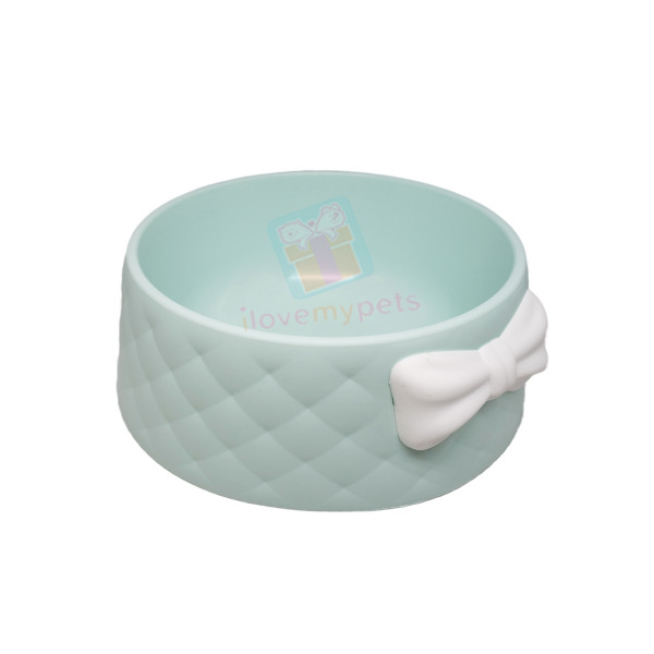 Happy Pets Plastic Bowl with Ribbon in pastel color