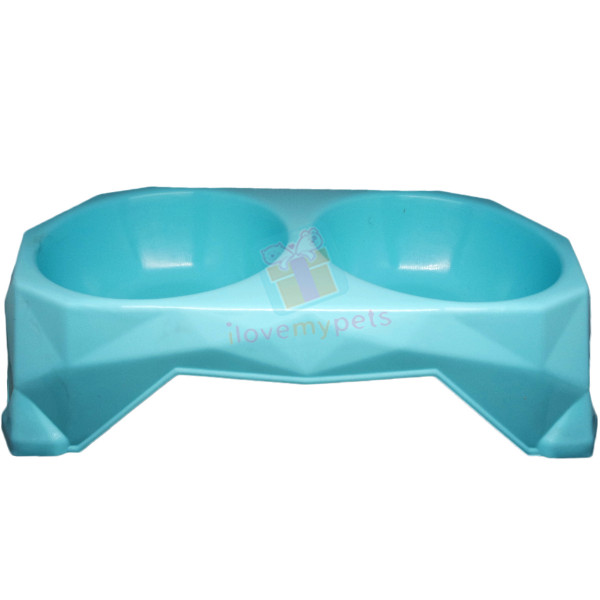 Elevated Twin Plastic Bowl