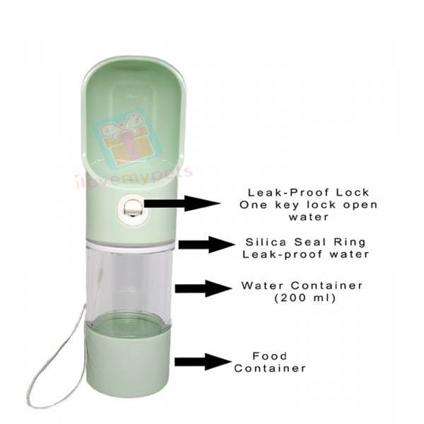 Carno Portable Dog Water Bottle 200 ml (Leak-proof)