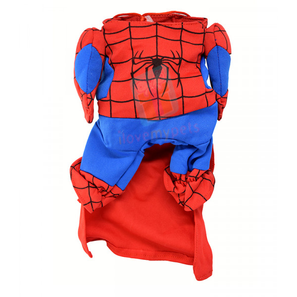 Spiderman Dog Costume W/ Cape, Cotton