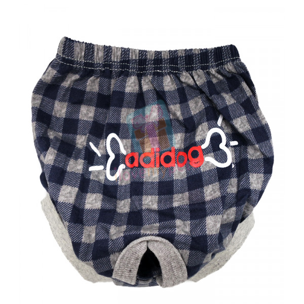 Washable Garterized Sanitary Panty for Female Dogs (Adidog Design Blue)