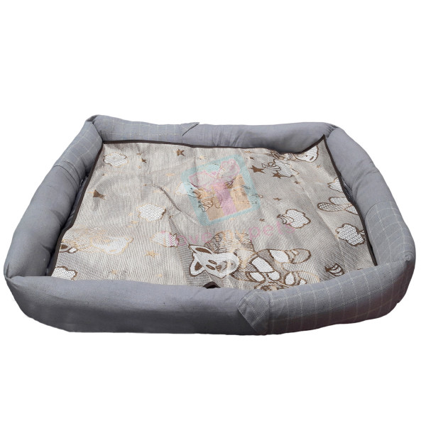 Happy Pets Rectangle Pet Bed w/ Detachable Natural Cooling Mat (XL)
