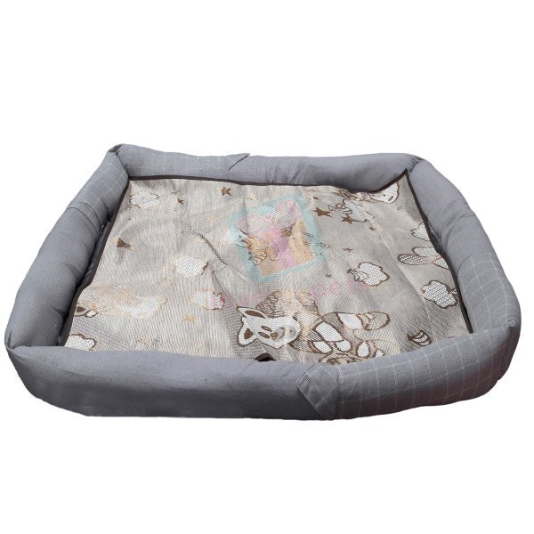 Happy Pets Rectangle Pet Bed w/ Detachable Natural Cooling Mat (XL)
