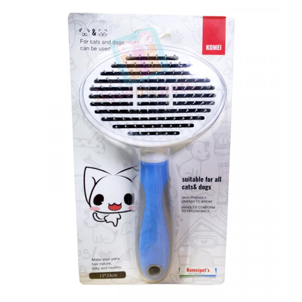 Happy Pets Self Cleansing Brush for Detangling & Removing Loose Undercoat for Dogs & Cat