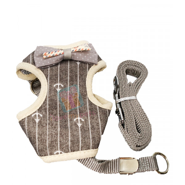 Cute Cotton Cloth Harness with Bow Tie