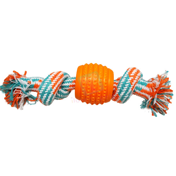 Happy Pets Small Rope Toy w/ Gnawing Bal...