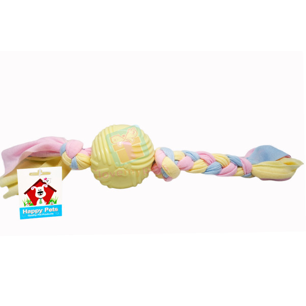 Happy Pets Teether Ball Tug Toy