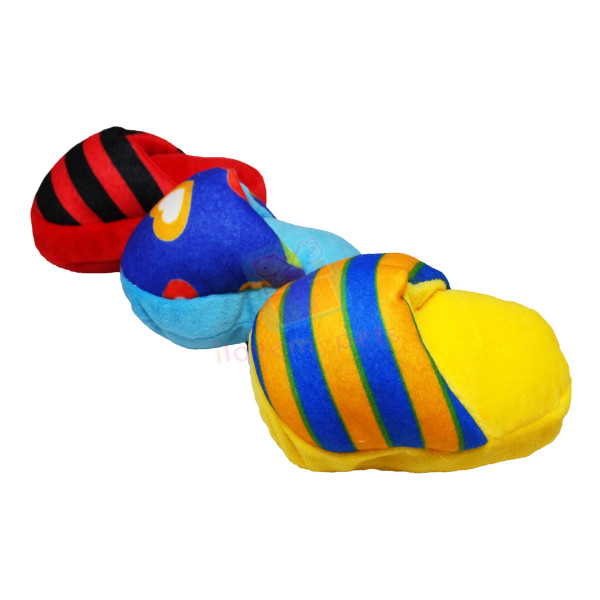 Happy Pets Plush Slipper Dog Toy w/ Squeaker for Puppies
