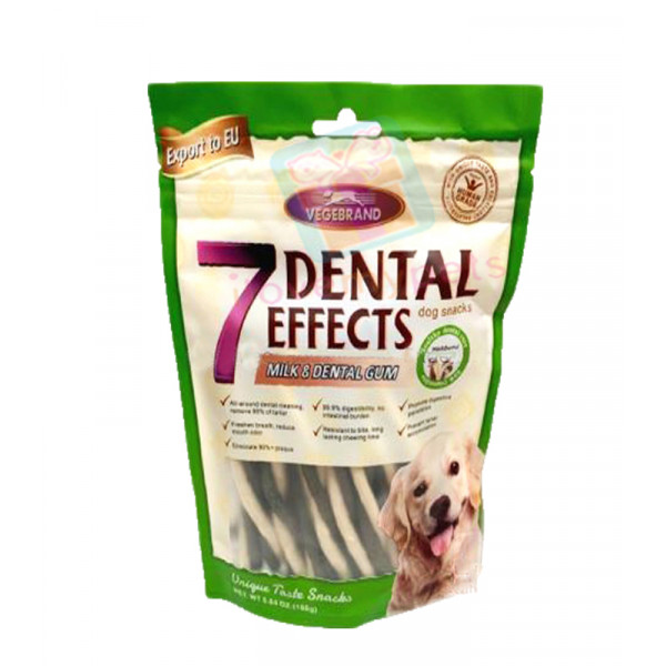 Vegebrand 7 Dental Effects Dog Treats Twist Sticks 160g