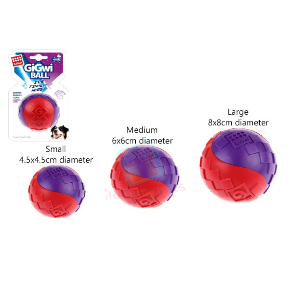 GiGwi - Ball with Squeaker Solid Purple/...