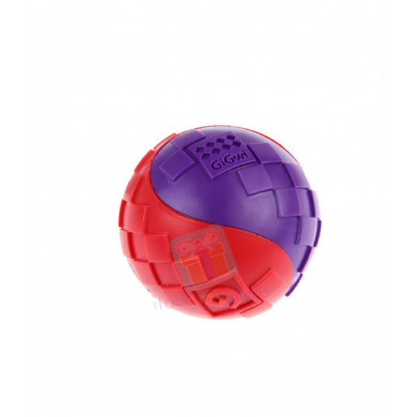 GiGwi - Ball with Squeaker Solid Purple/Red - 3 size available