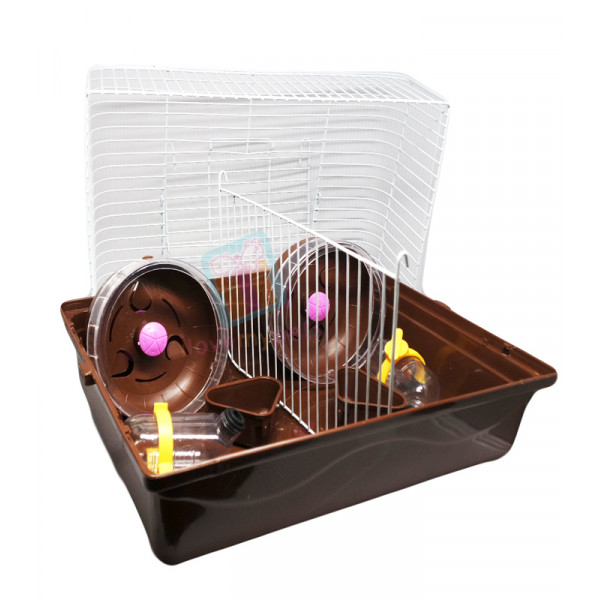 Happy Pets Hamster Cage W/ Divider, Medium