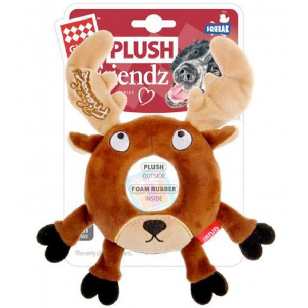 GiGwi - Plush Friendz Series, Donut design with squeaker - Safe, Non-Toxic - Available in 2 design