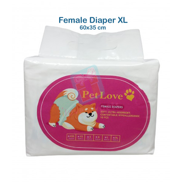 Petlove Female Diaper XL - Hypoallergeni...