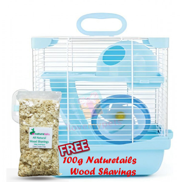 Carno Hamster Cage,  2 Layers - SMALL ( AUTHENTIC CARNO QUALITY PRODUCT GOOD VENTILATION-Free Wood Shavings