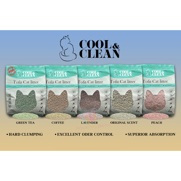 Cool & Clean Tofu Cat Litter 6L - 5 ...