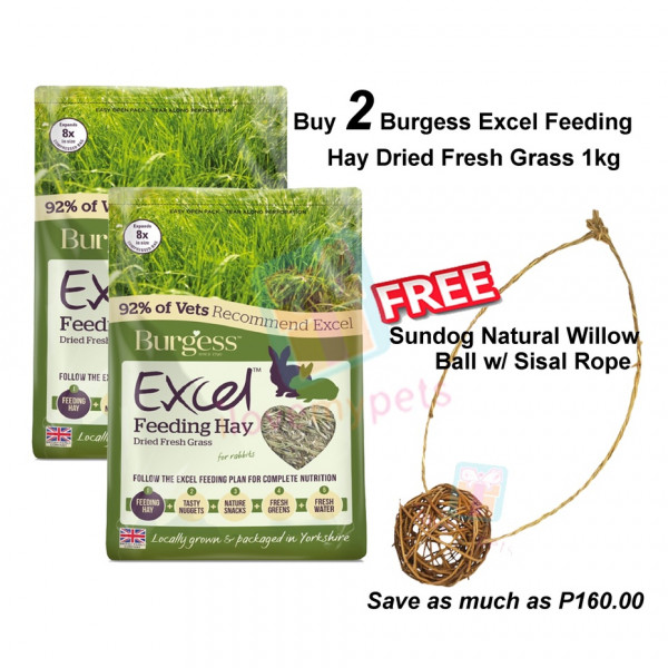 Burgess Excel Feeding Hay Dried Fresh Grass 1kg