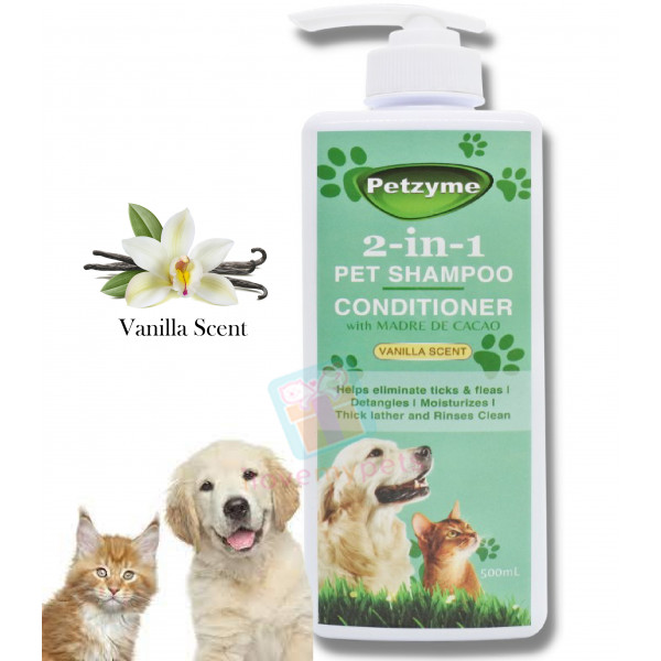 PETZYME 2-IN-1 SHAMPOO AND CONDITIONER WITH MADRE DE CACAO with FREE  PETZYME SOAP