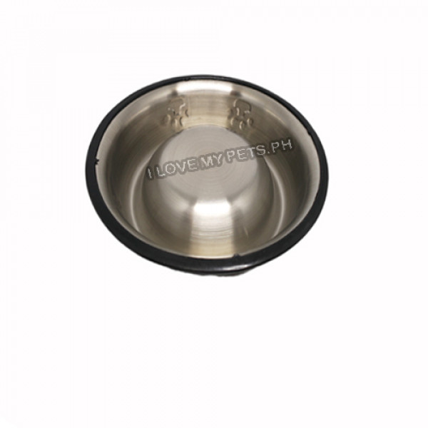 Food Grade Stainless Steel Food Bowl W/ Rubber Base (XL)