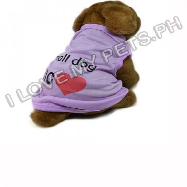 Small Dog, Big Heart Polyester Shirt (Grape)