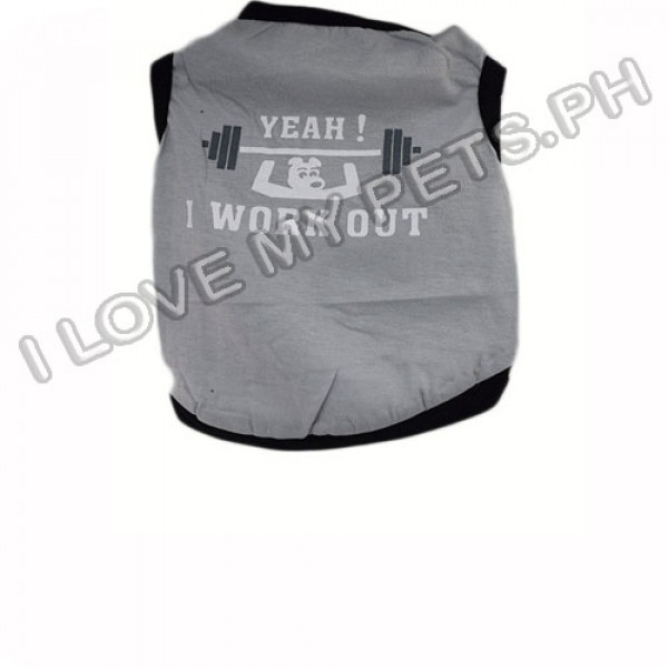 Yeah! I Work Out Cotton T-Shirt (Gray)